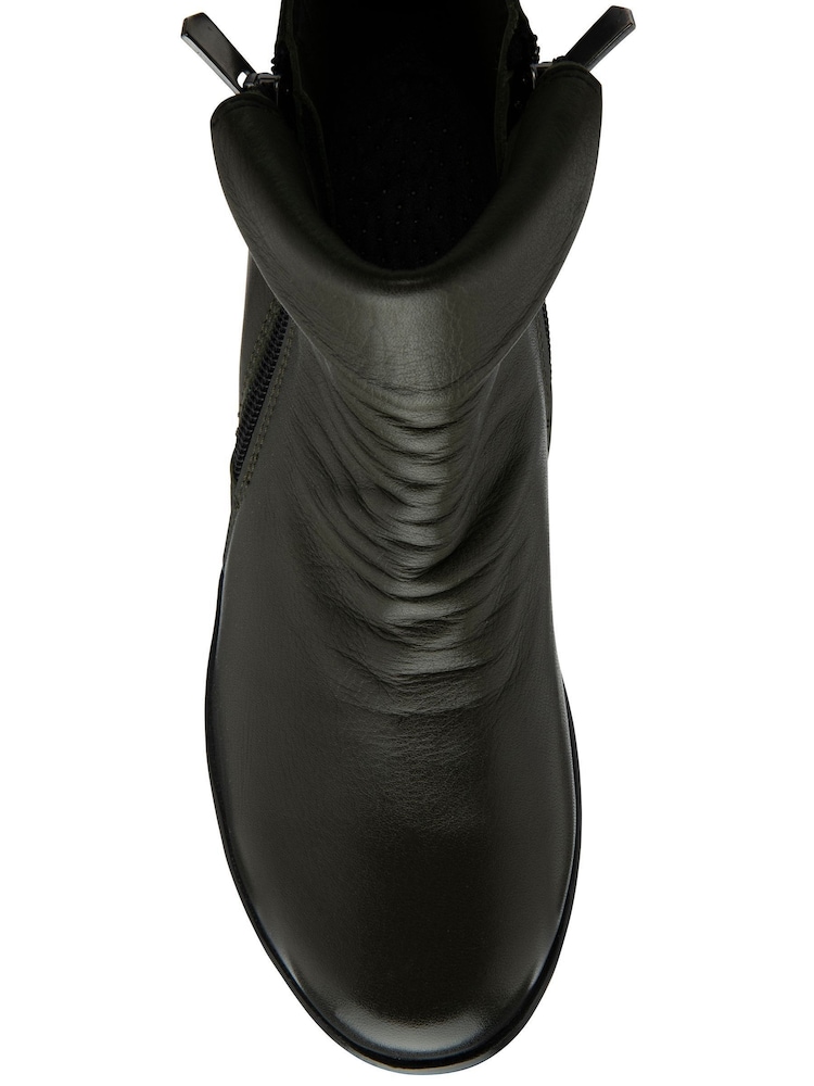 Lotus Green Leather Wedge Ankle Boots - Image 4 of 4 Lotus Green Leather Wedge Ankle Boots - Image 4 of 4