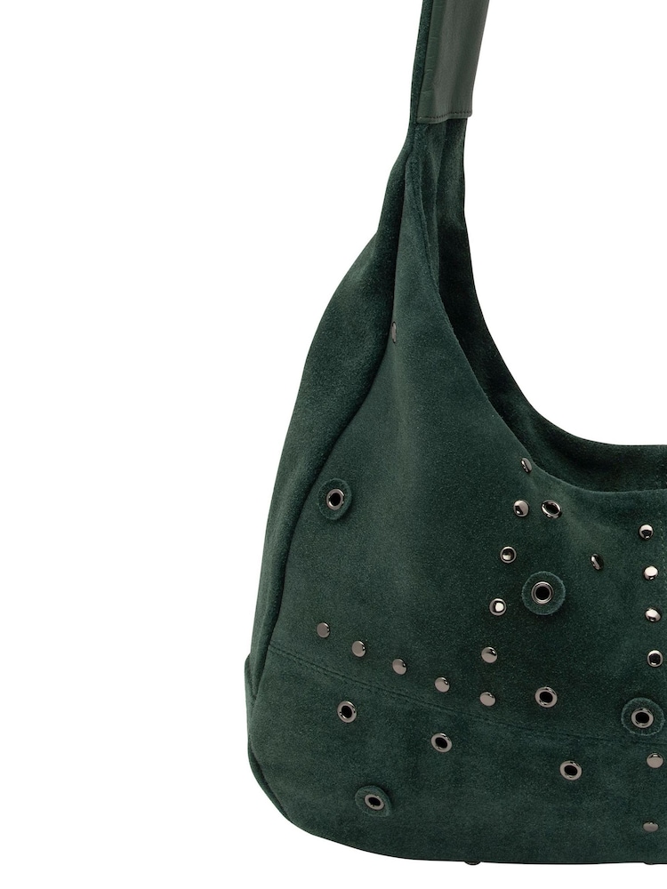 Lotus Green Suede Handbag - Image 4 of 4 Lotus Green Suede Handbag - Image 4 of 4