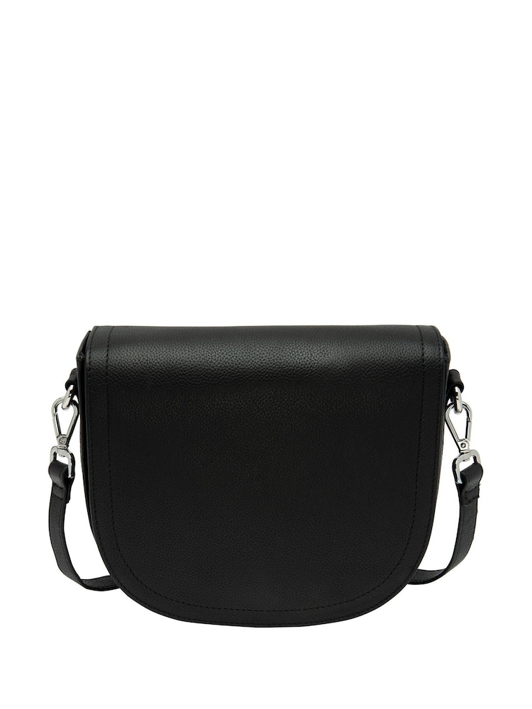 Lotus Black Leather Saddle Bag - Image 1 of 4