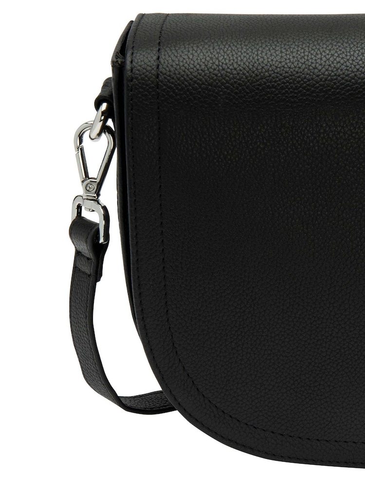 Lotus Black Leather Saddle Bag - Image 4 of 4