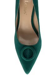 Lotus Green Suede Court Shoes - Image 4 of 4