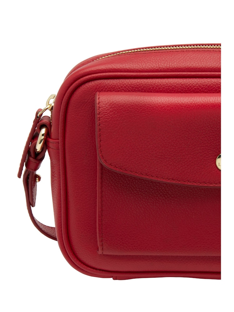 Lotus Red Leather Handbag - Image 4 of 4 Lotus Red Leather Handbag - Image 4 of 4