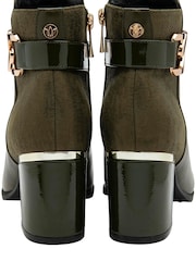 Lotus Green Heeled Ankle Boots - Image 3 of 4