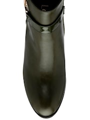 Lotus Green Heeled Ankle Boots - Image 4 of 4
