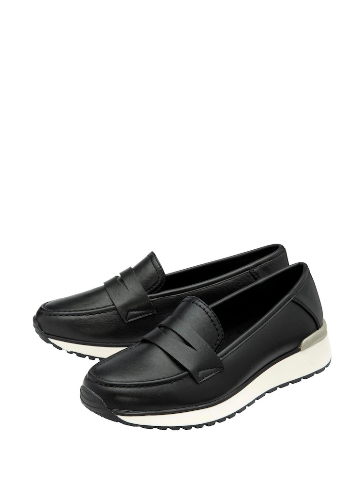 Lotus Black Casual Shoes - Image 2 of 4 Lotus Black Casual Shoes - Image 2 of 4