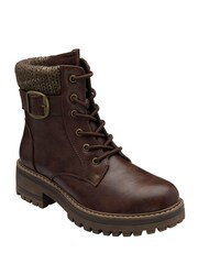 Lotus Brown Lace-Up Ankle Boots - Image 1 of 4