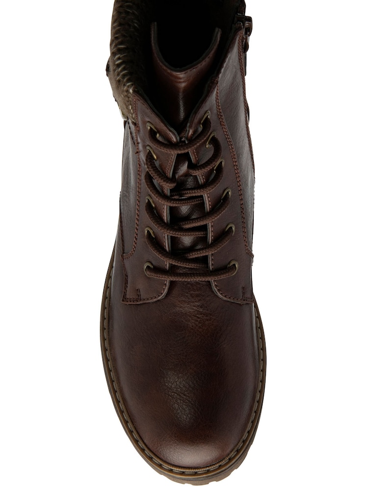 Lotus Brown Lace-Up Ankle Boots - Image 4 of 4