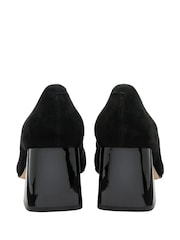 Lotus Black Suede Court Shoes - Image 3 of 4