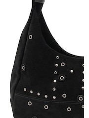 Lotus Black Suede Handbag - Image 4 of 4