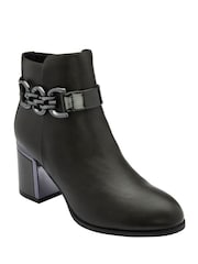 Lotus Grey Heeled Ankle Boots - Image 1 of 4