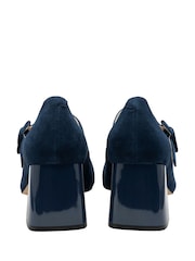 Lotus Blue Suede Court Shoes - Image 3 of 4