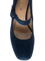 Lotus Blue Suede Court Shoes - Image 4 of 4