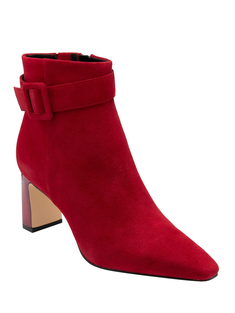 Lotus Suede Pointed Toe Ankle Boots - صورة 1 من 4