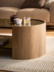 Mid Natural Nomad Oak Effect Coffee Table - Image 3 of 8