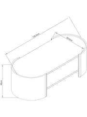 Mid Natural Nomad Oak Effect Coffee Table - Image 4 of 8