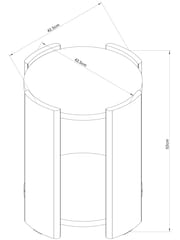 Mid Natural Nomad Oak Effect Side Table - Image 3 of 5