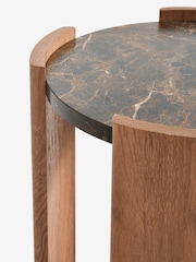Mid Natural Nomad Oak Effect Side Table - Image 5 of 5