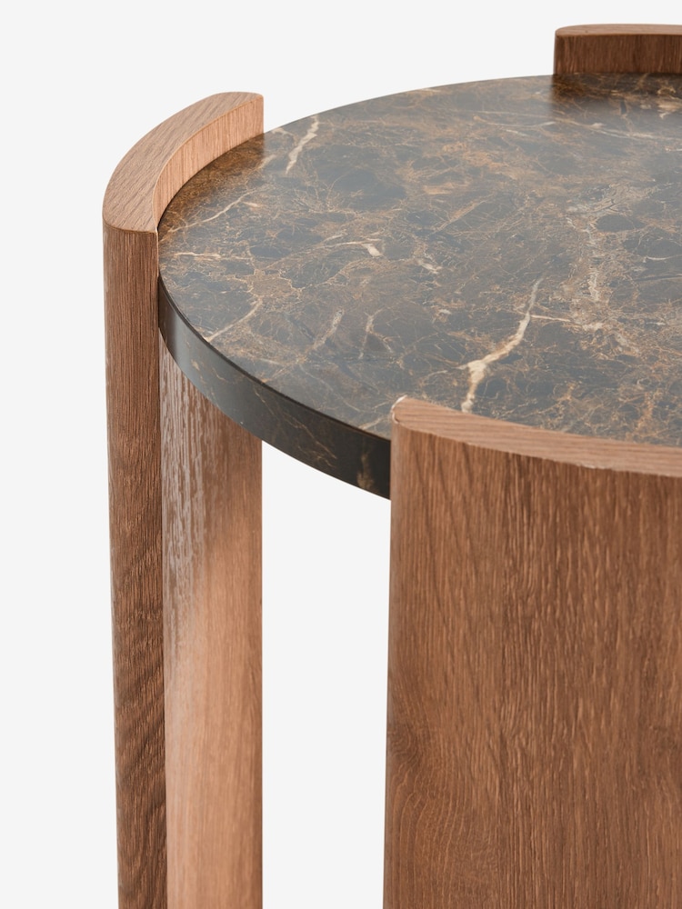 Mid Natural Nomad Oak Effect Side Table - Image 5 of 5
