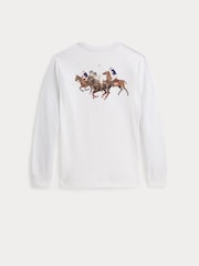 Polo Ralph Lauren White Pony Player Back Graphic T-Shirt - Image 1 of 2