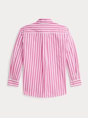 Polo Ralph Lauren Pink Girls Stripe Poplin Shirt - Image 2 of 2