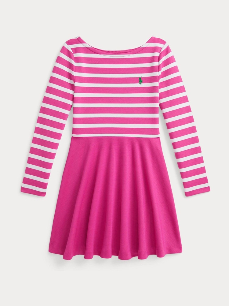 Polo Ralph Lauren Girls Stripe Contrast Dress - Imagem 1 de 2