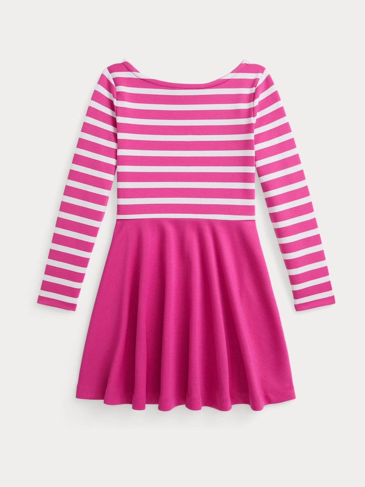 Polo Ralph Lauren Girls Stripe Contrast Dress - Imagem 2 de 2