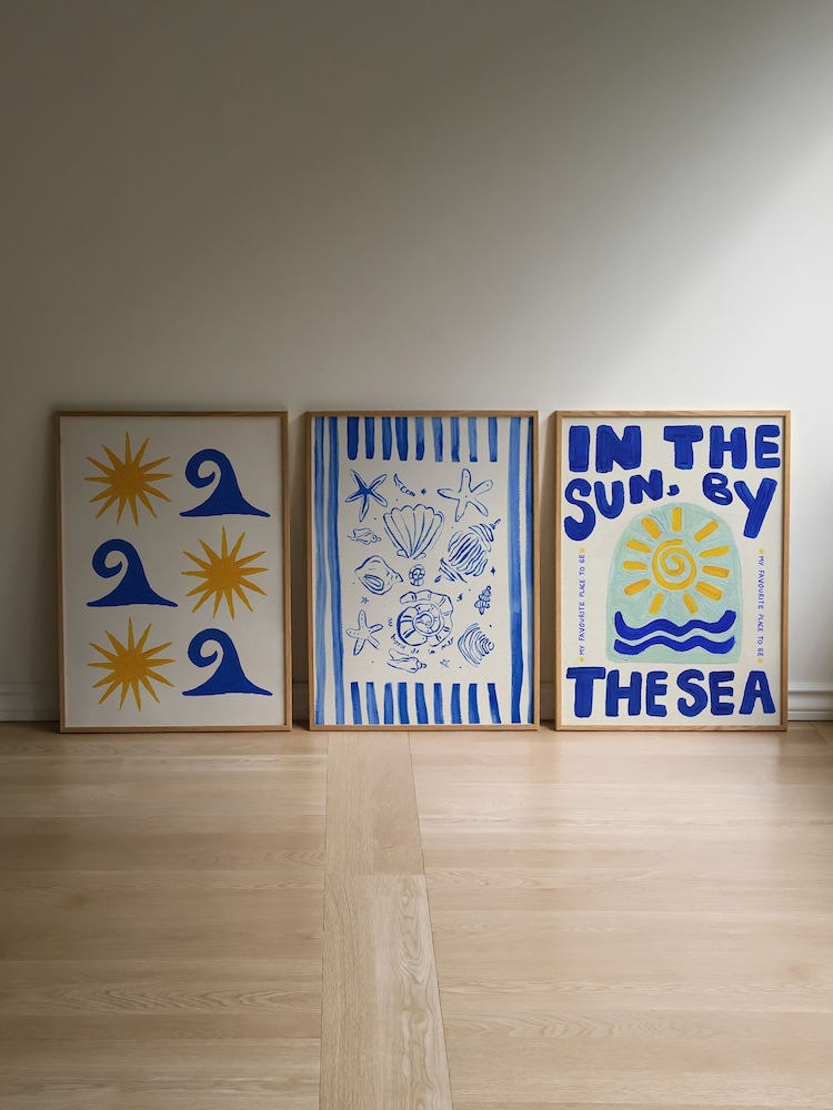 We Are Proper Good By The Sea Trio Gallery Wall Art Print Set - Image 1 of 4 We Are Proper Good By The Sea Trio Gallery Wall Art Print Set - Image 1 of 4