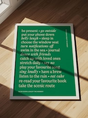 We Are Proper Good Green Slow Down Art Print - Image 1 of 3