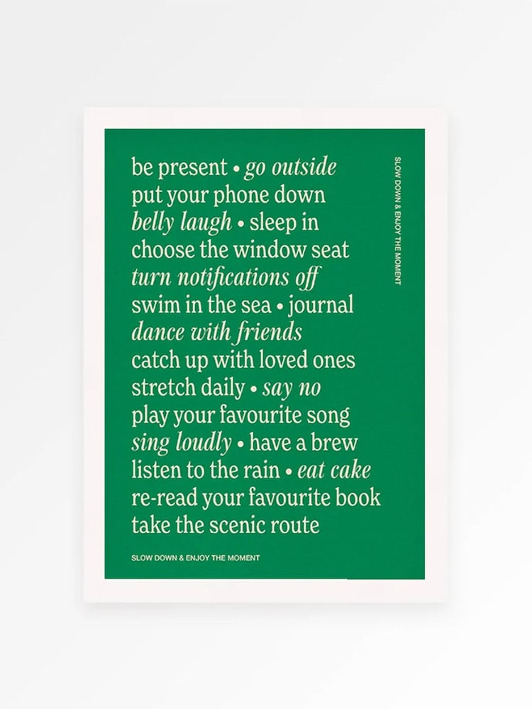 We Are Proper Good Green Slow Down Art Print - Image 2 of 3