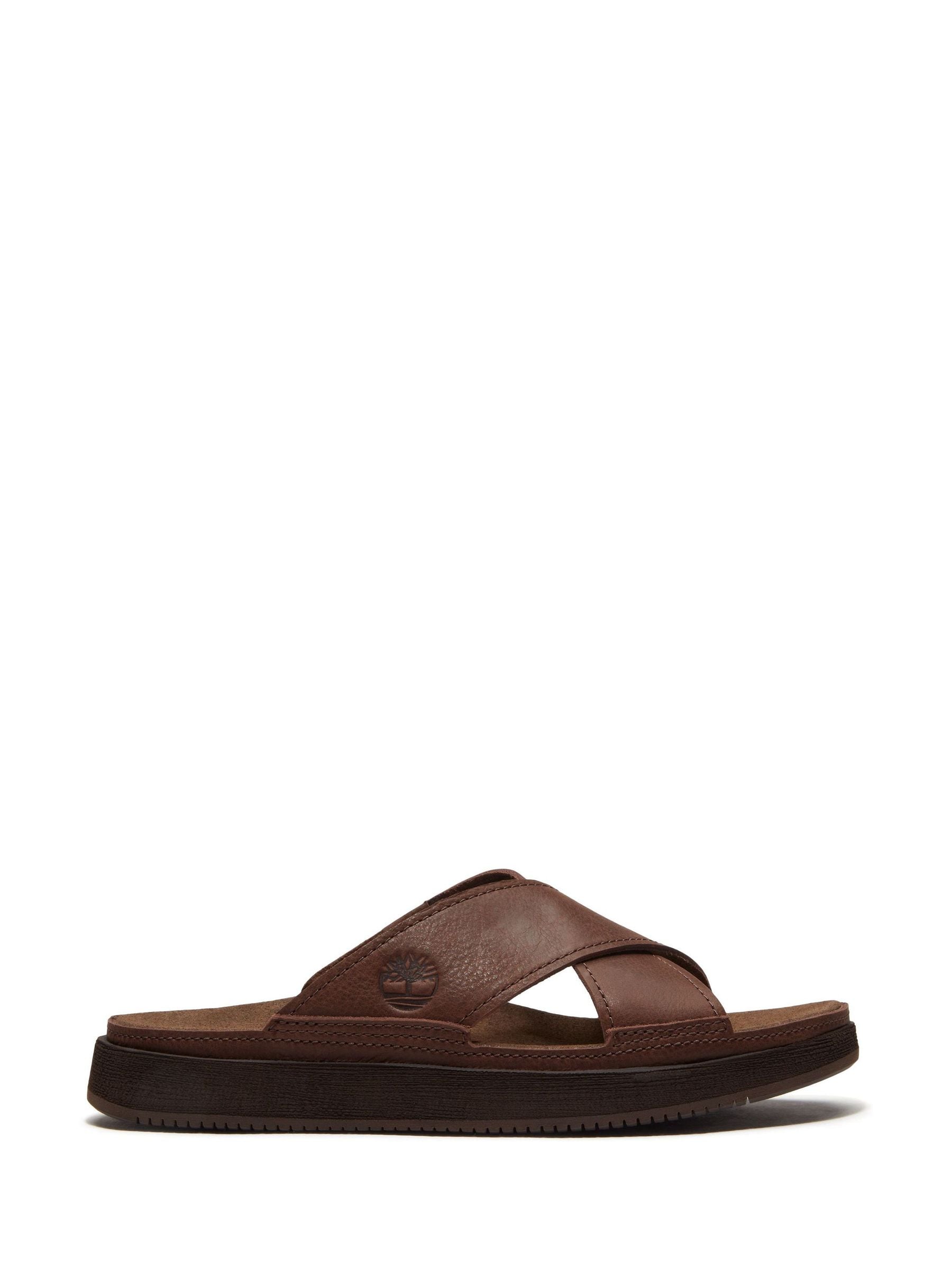 Timberland Mens Anti-fatigue Brown Leather Shoes Sz 9M Indoor/Outdoor Slippers Men main image 3
