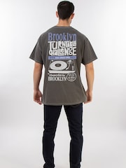 Brands In Grey Brooklyn Turntable Graphic Print T-Shirt - Image 3 of 5