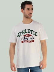 Brands In White Athletic Sports Never Give Up Graphic Print T-Shirt - Image 1 of 5