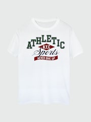 Brands In White Athletic Sports Never Give Up Graphic Print T-Shirt - Image 3 of 5