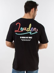 Brands In Black Louder In Music Graphic Print T-Shirt - Image 1 of 5