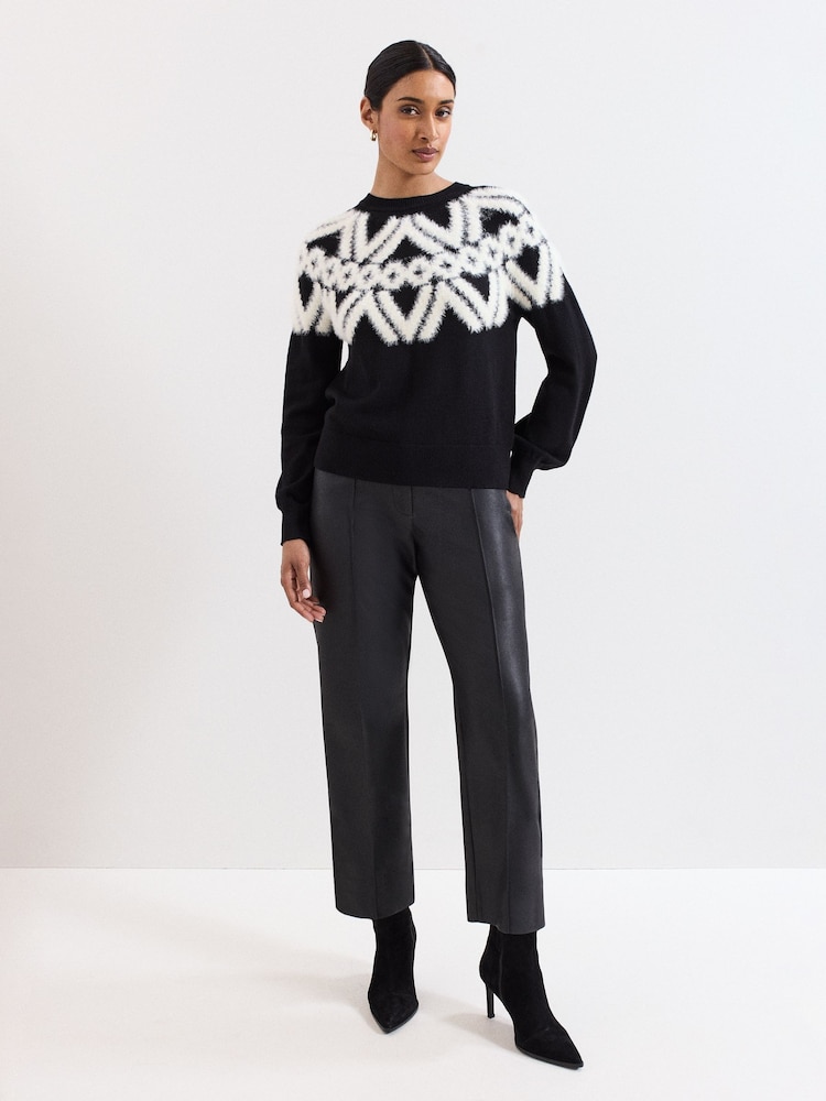 Phase Eight Black Kenzie PU Trousers - Image 1 of 6 Phase Eight Black Kenzie PU Trousers - Image 1 of 6