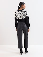 Phase Eight Black Kenzie PU Trousers - Image 2 of 6