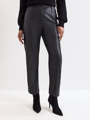 Phase Eight Black Kenzie PU Trousers - Image 3 of 6