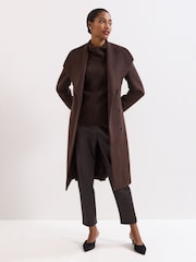 Phase Eight Brown Nicci Belted Coat - Image 1 of 7