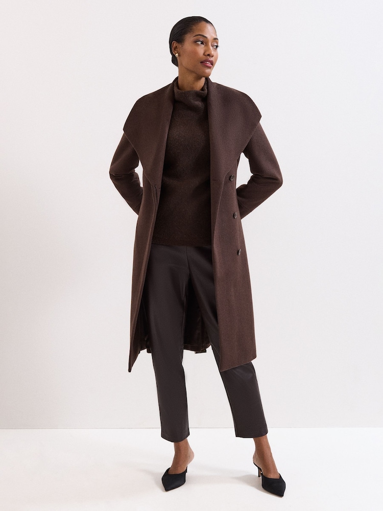 Phase Eight Brown Nicci Belted Coat - Image 1 of 7