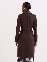 Phase Eight Brown Nicci Belted Coat - Image 2 of 7