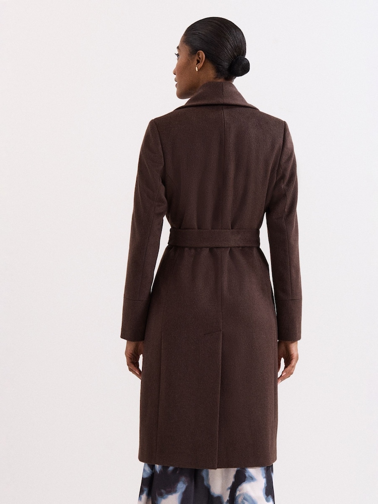 Phase Eight Brown Nicci Belted Coat - Image 2 of 7