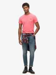 Superdry Pink Essential Logo Embroidery T-Shirt - Image 3 of 6