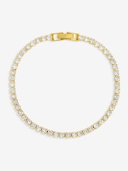 Jon Richard Gold Tone Cubic Zirconia Round Tennis Bracelet - Image 1 of 3