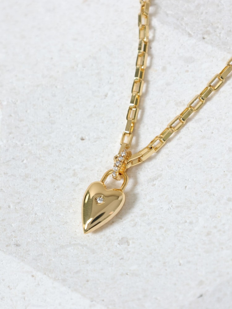 Jon Richard Gold Tone Cubic Zirconia Heart Pendant - Image 2 of 3