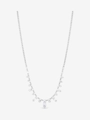 Jon Richard Silver Tone Cubic Zirconia Navette Stone Drop Necklace - Image 1 of 3