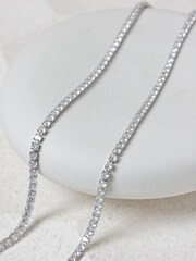 Jon Richard Silver Tone Cubic Zirconia Round Tennis Bracelet - Image 1 of 3