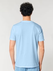 All + Every Blue Peanuts Woodstock Playing Baseball Est 1950 Mens T-Shirt - Image 2 of 4