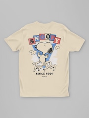 All + Every Cream Peanuts Snoopy Top Dog Since 1950 Back Print Mens T-Shirt - Image 3 of 4
