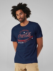 All + Every Blue Coca Cola Stars The Original And The Best Mens T-Shirt - Image 2 of 4