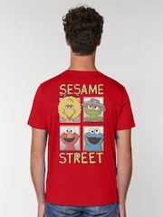All + Every Red Sesame Street Comic Book Cover Back Print Mens T-Shirt - Image 2 of 4
